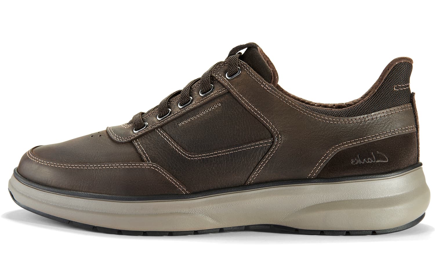 Clarks Mullan Easy Classic Retro Business Commute Low-Top Casual Shoes Men's Dark Brown