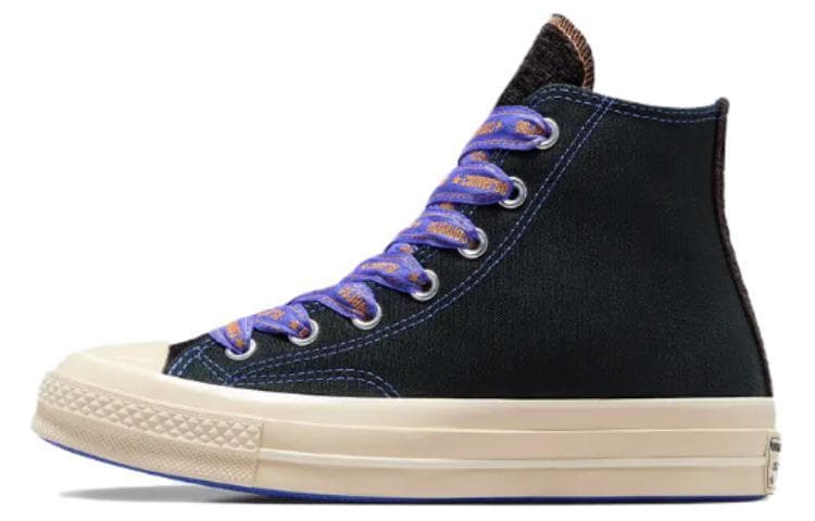 Chuck 70 Converse High 'Ribbon Laces Black Blue Flame'