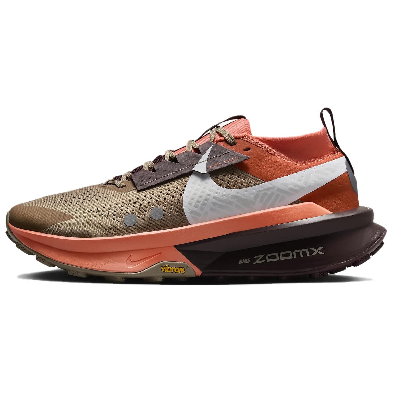 Nike Zegama 2 Wear-Resistant Low-Top Trail Running Running Shoes Men's Orange Brown