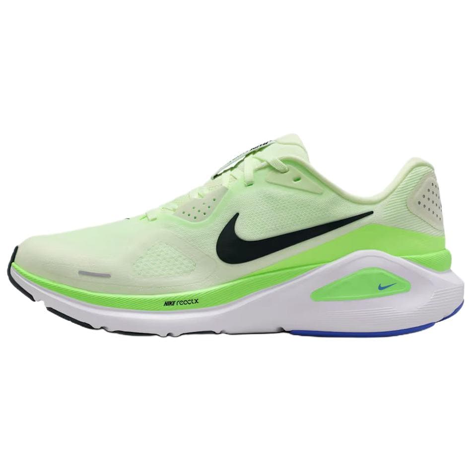 Nike Structure 26 Comfortable Fit Supportive Durable Reflective Running Shoes Men's Green/Black