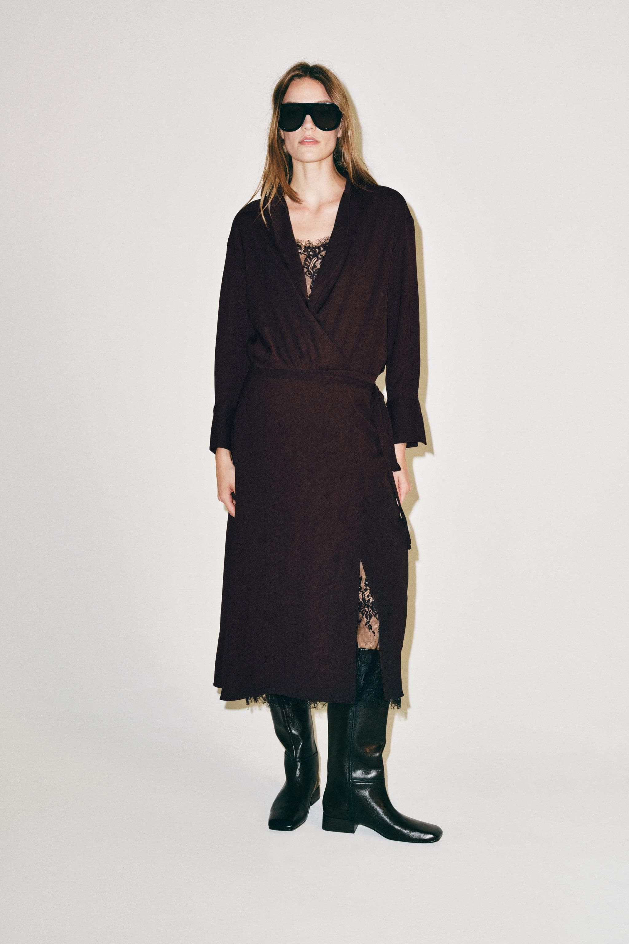 ZW COLLECTION LINGERIE-STYLE WRAP DRESS