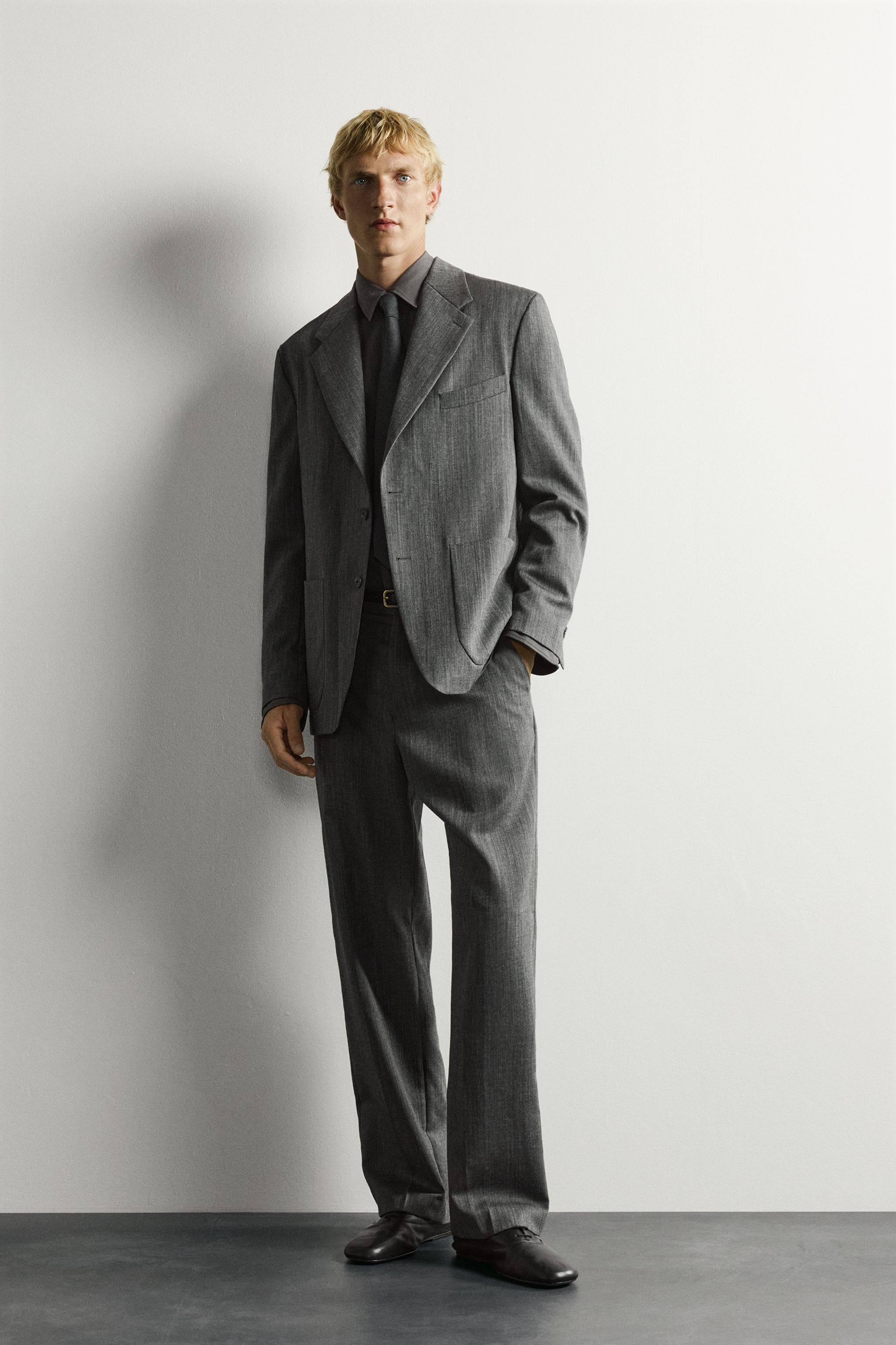 100% WOOL RELAXED FIT SUIT BLAZER