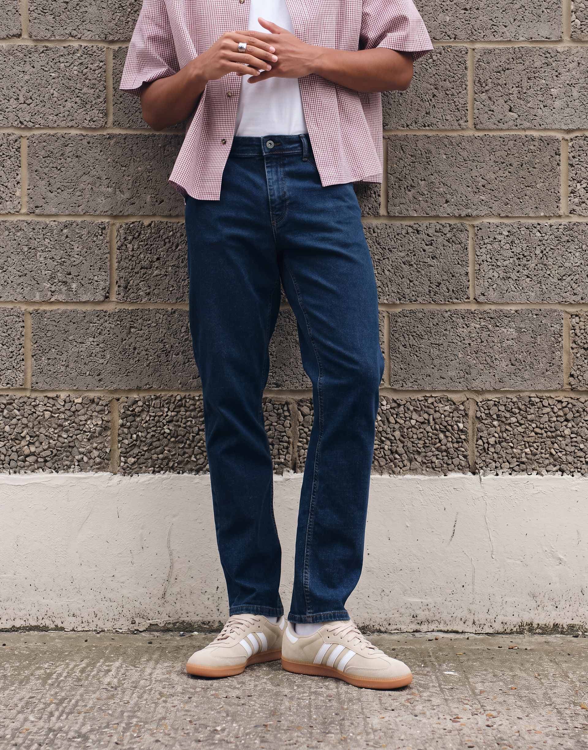 ASOS DESIGN stretch slim jeans in indigo