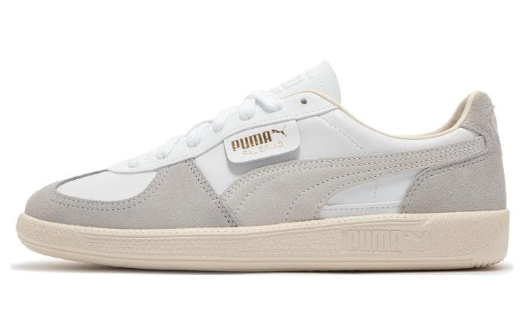 PUMA Palermo Leather PUMA White Cool Light Gray Sugared Almond