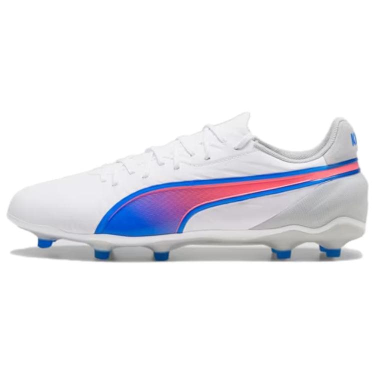 PUMA KING MATCH Comfortable Soccer AG (Artificial Grass) FG (Firm Ground) Football Shoes Men's White Blue
