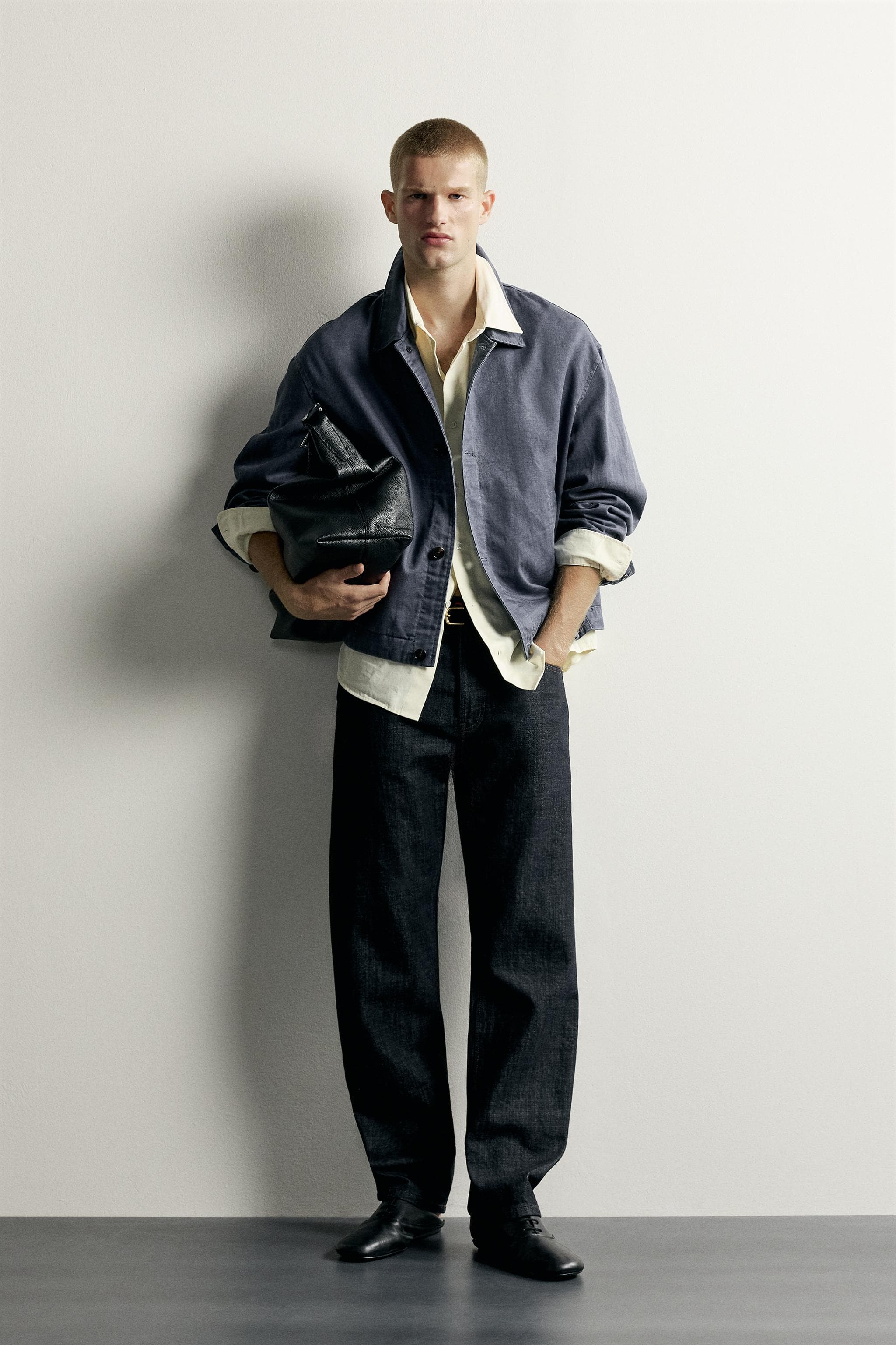 RELAXED FIT LYOCELL AND COTTON OVERSHIRT
