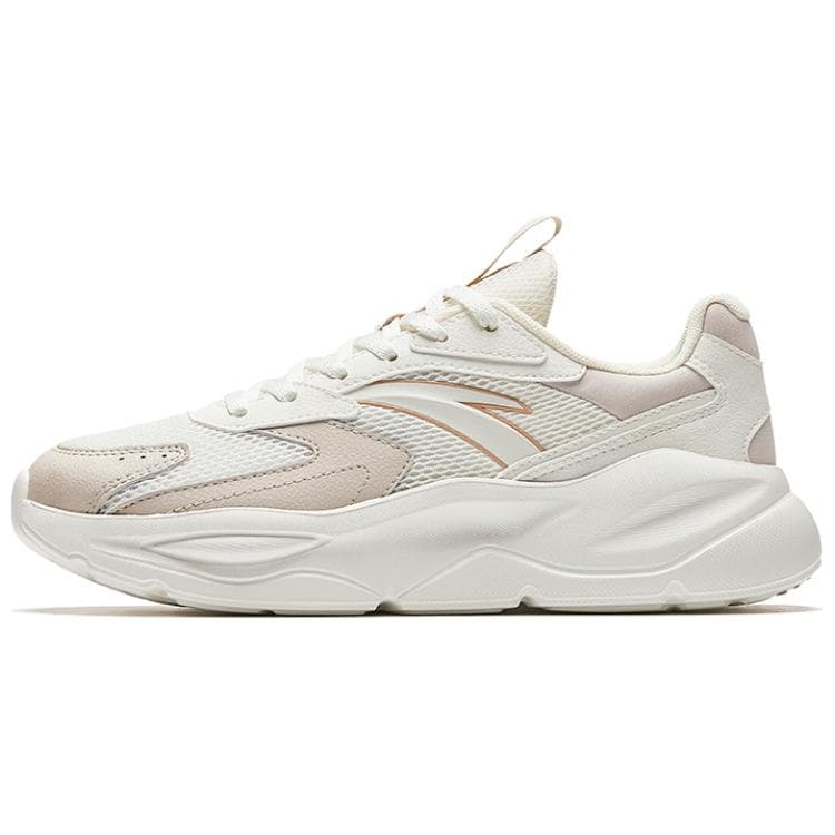 Anta Anta Unruly Series Comfortable Versatile Shock Absorption Anti-Slip Wear-Resistant Low-Top Casual Shoes Women's White Brown