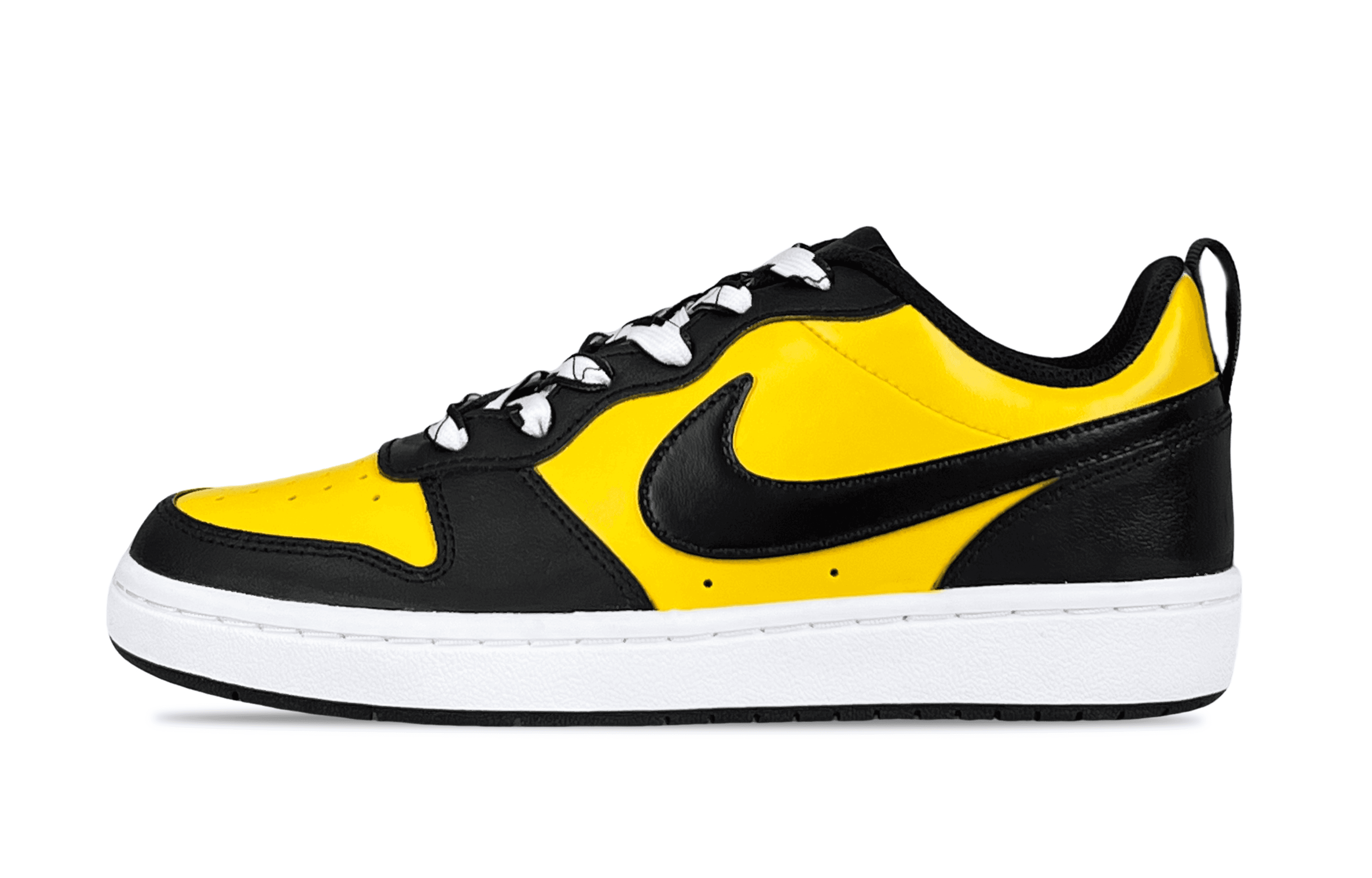 Nike Court Borough Bumblebee Slip Resistant Low Top Skateboard Shoes GS Yellow Black