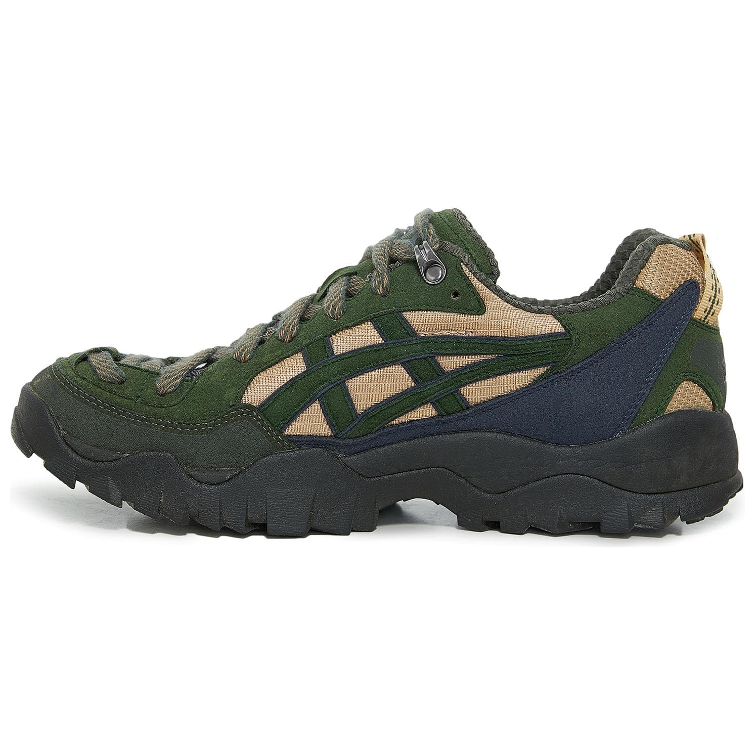U.Sage Asics GEL-PICKAX Anti-Slip Wear-Resistant Low-Top Outdoor Shoes Unisex Black Green