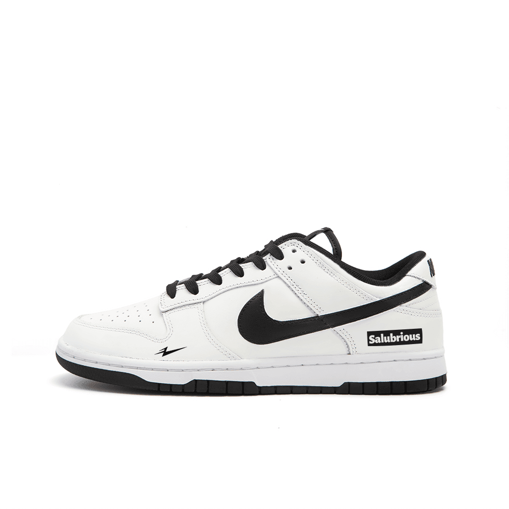 Nike Dunk Anti Slip Wear Resistant Low Top Skateboard Shoes Unisex White Black