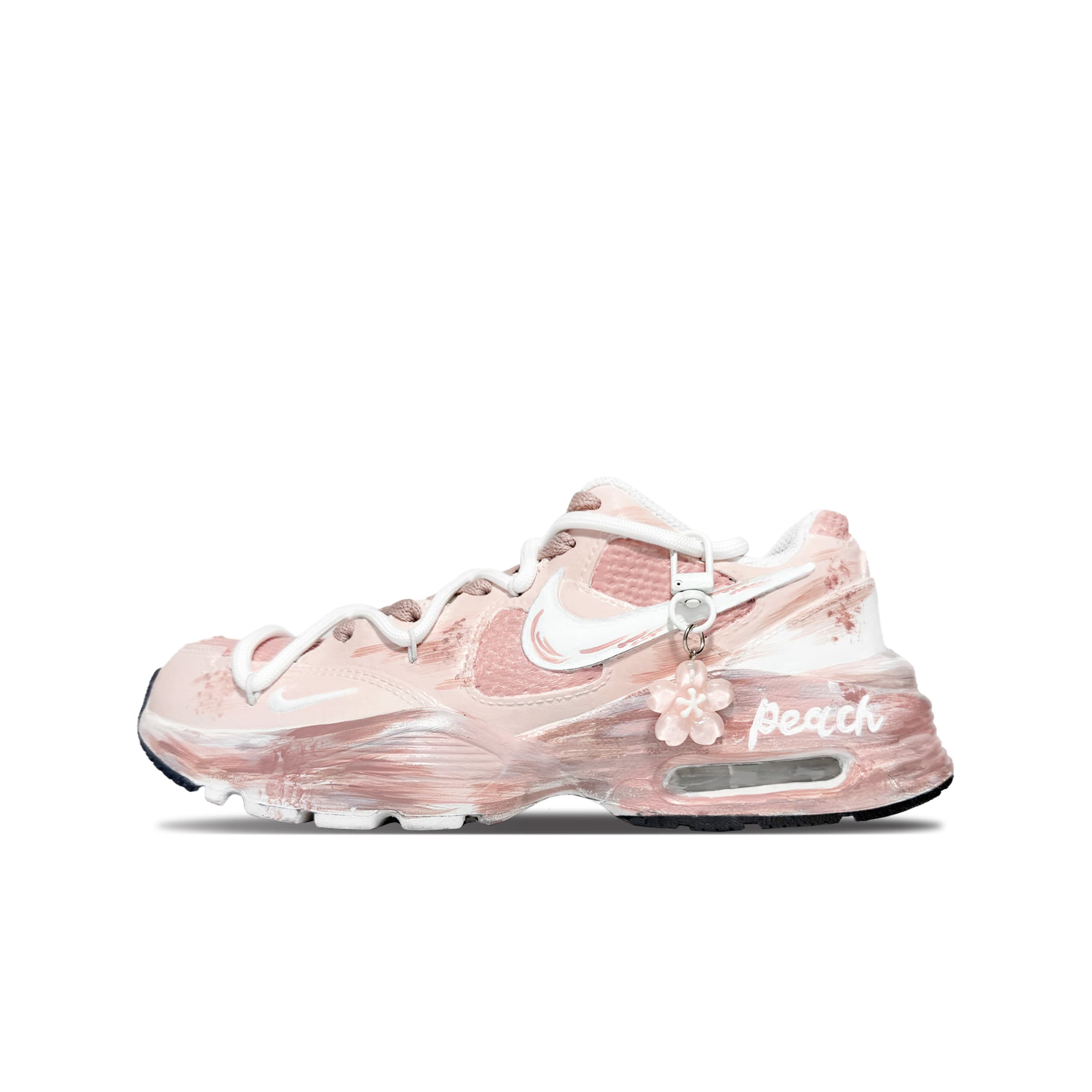 Custom Sneakers Nike Air Max Fusion 'Girl' Simple Versatile Cushion Wear-Resistant Running Shoes Women's Pink