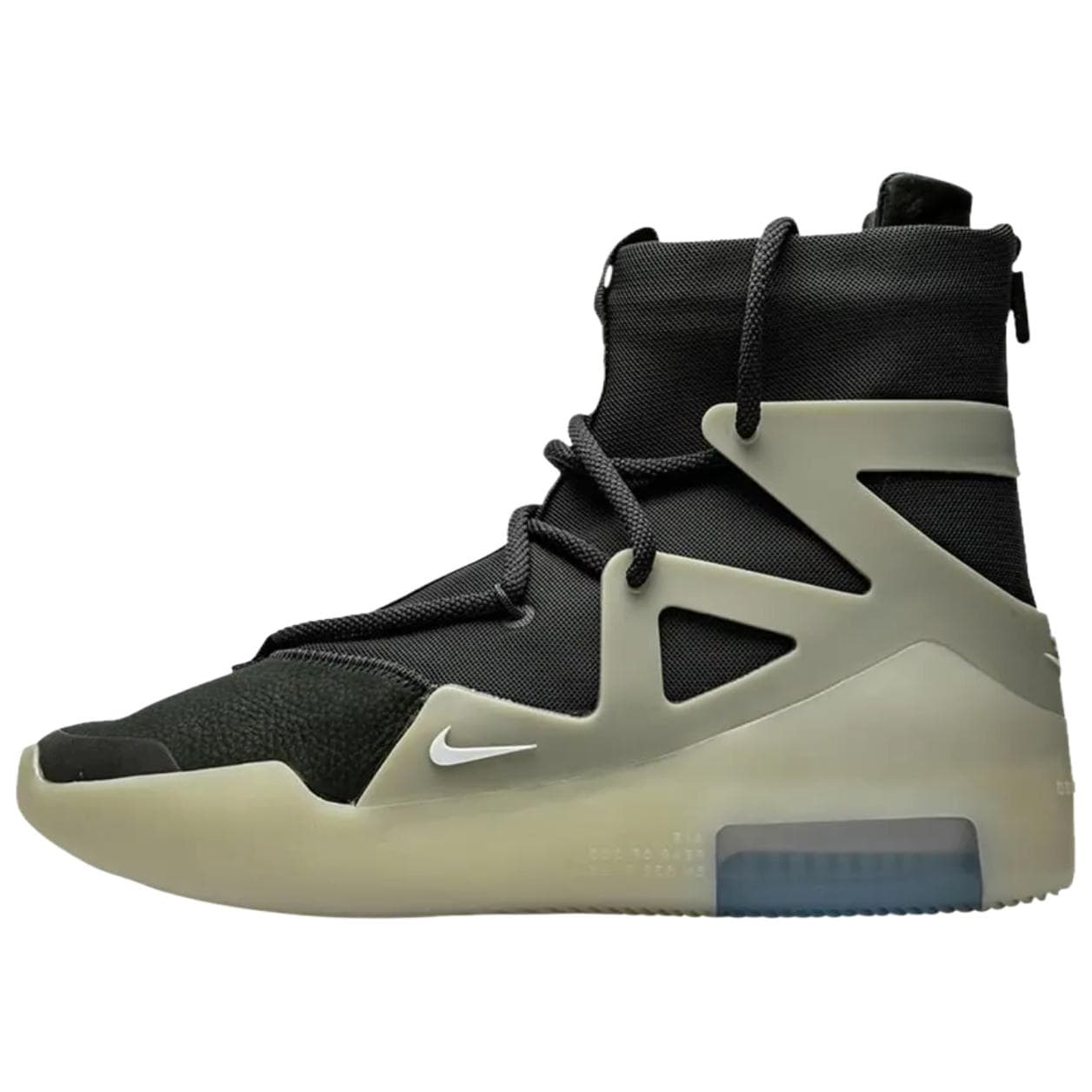 Fear of God x Nike Air Fear of God 1 Comfortable Versatile Anti-Slip Wear-Resistant High-Top Retro Basketball Shoes Unisex Black Beige