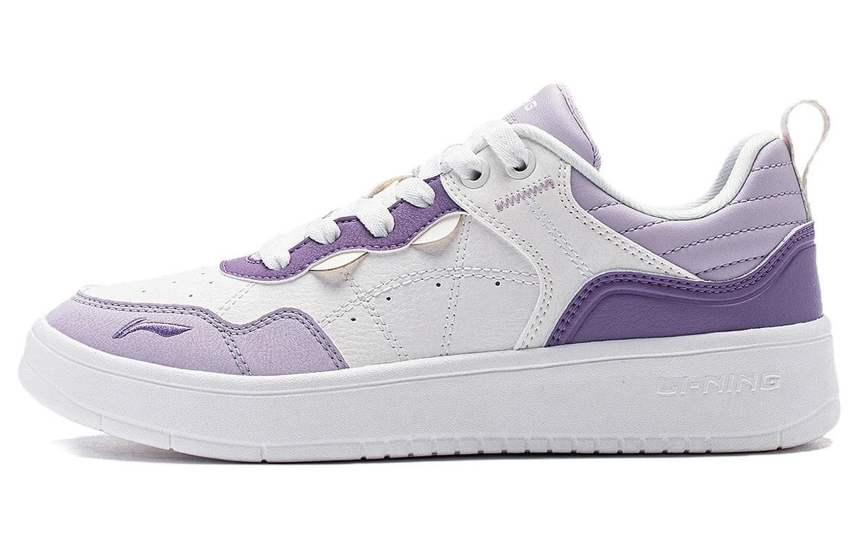 LINING The Beginning Of The Line Skateboard Shoes Women's Low-Top White Purple