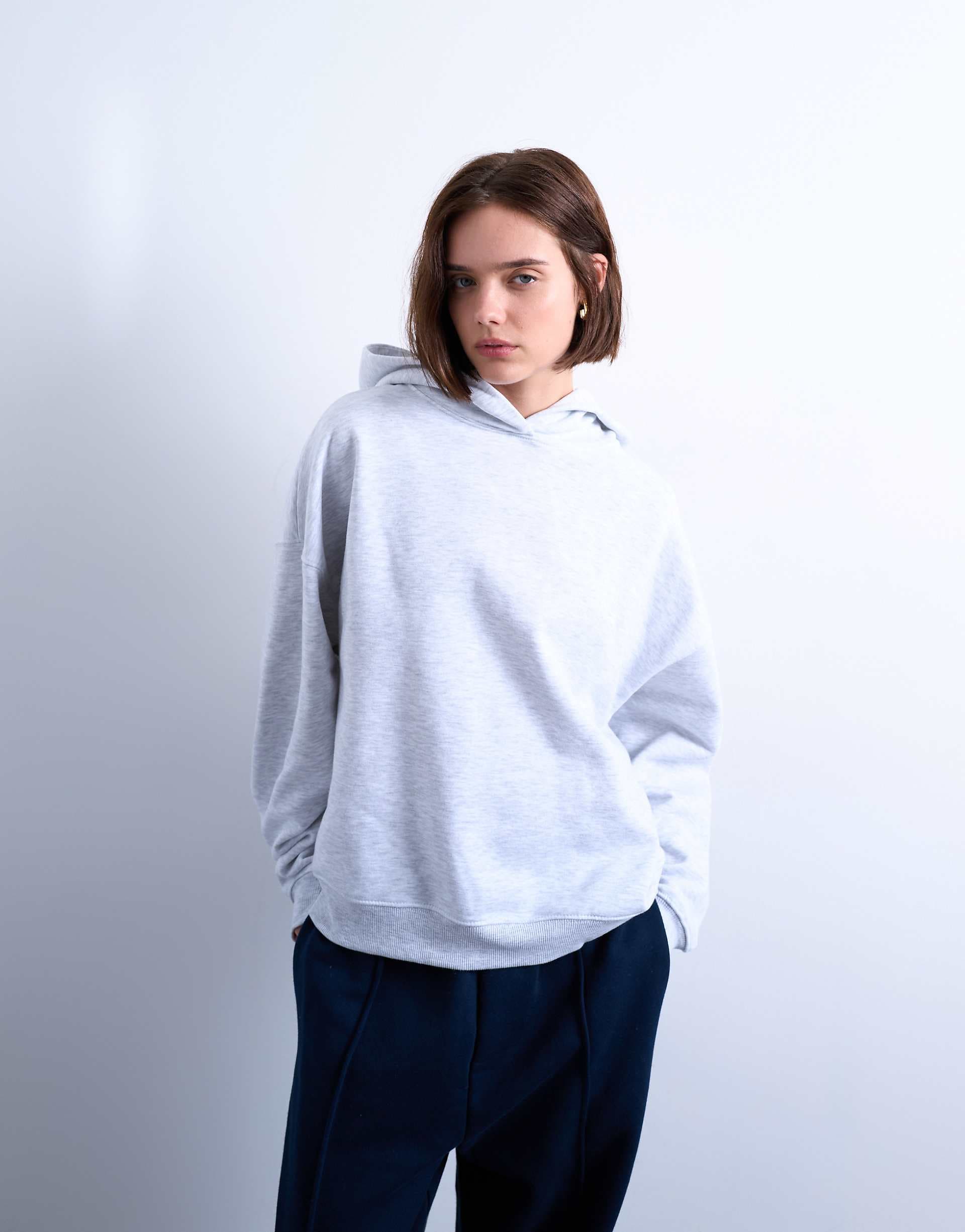 Topshop ultimate hoodie in ash gray