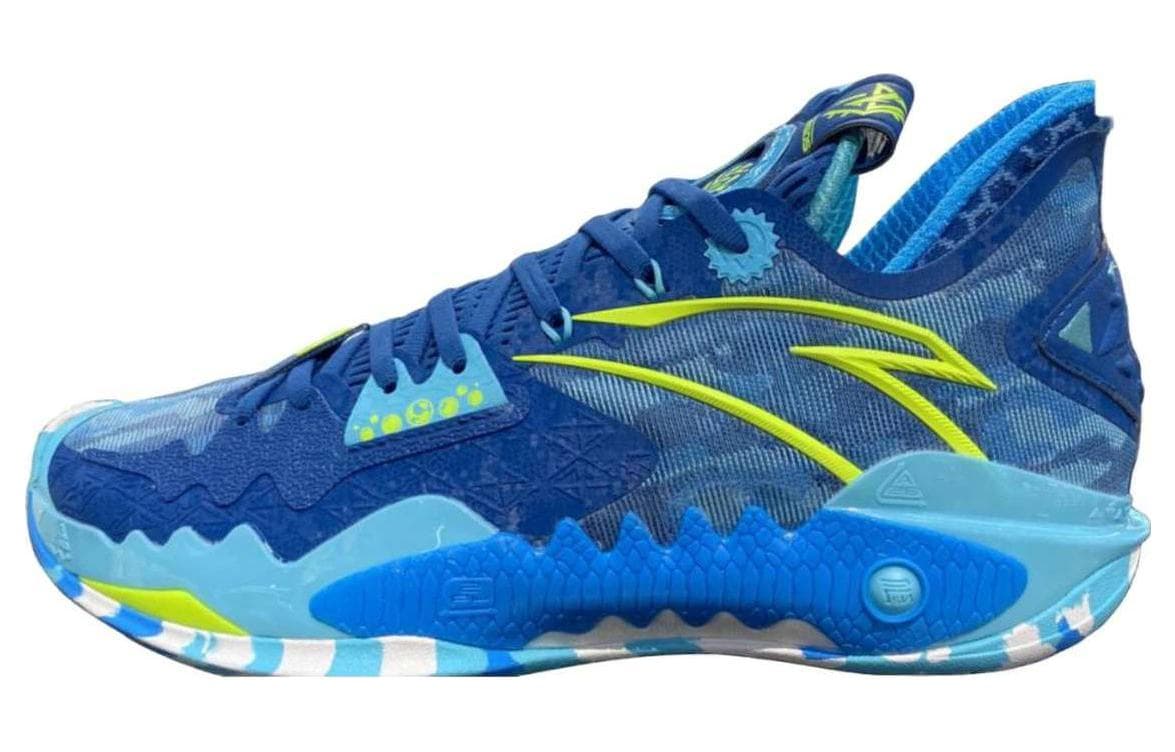 ANTA Shock Wave 5 Basketball Shoes Men Low-Top Blue