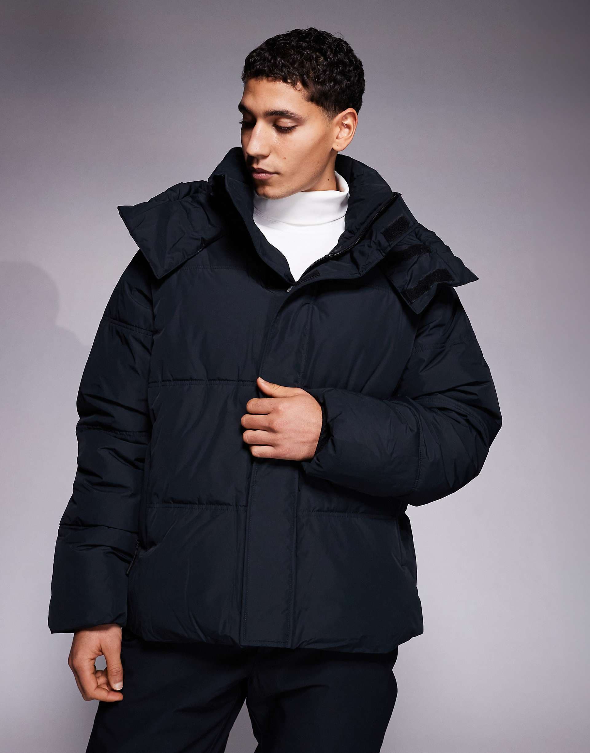 4505 Ski water repellent insulated puffer coat in black