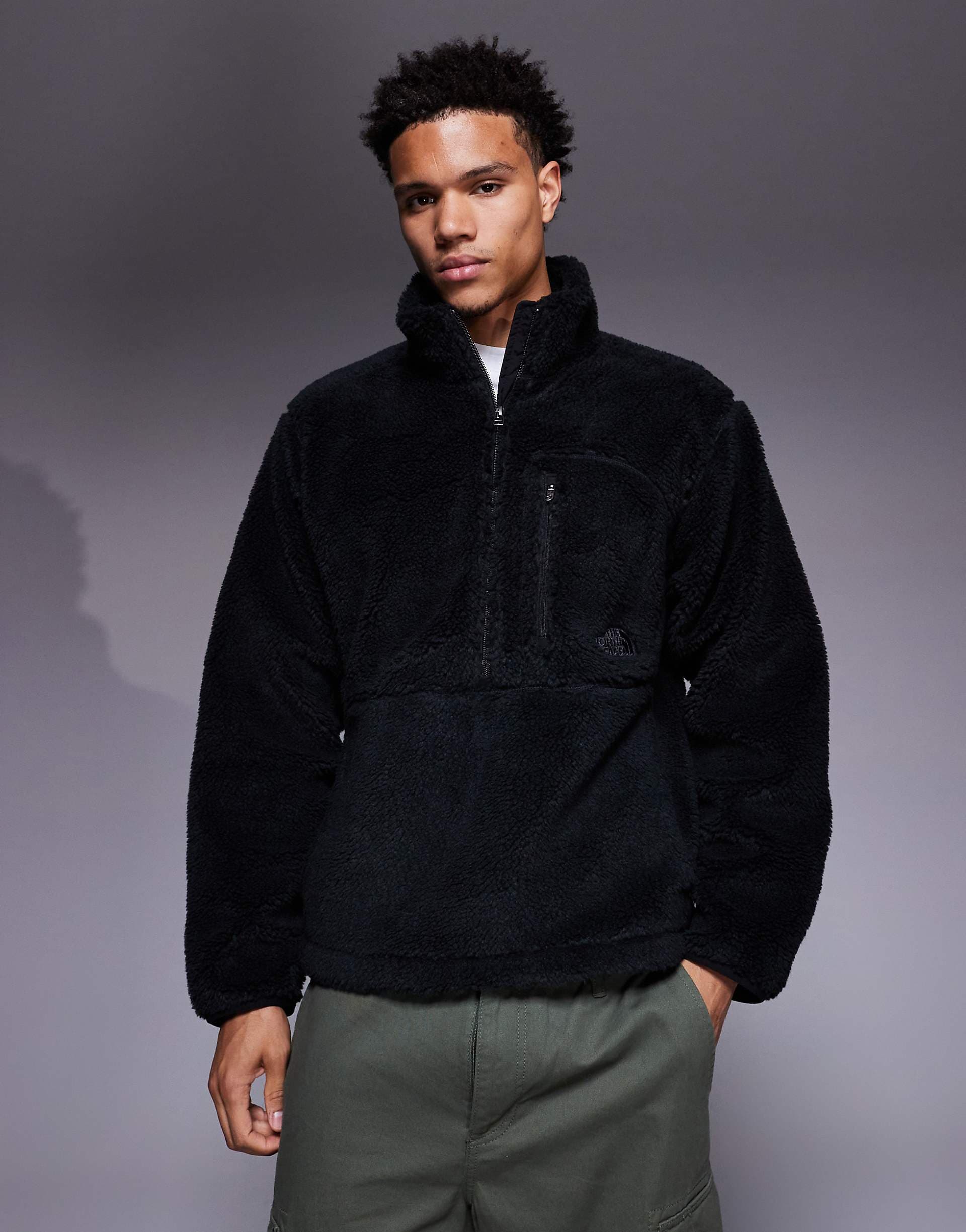 The North Face Extreme Pile pullover jacket in black