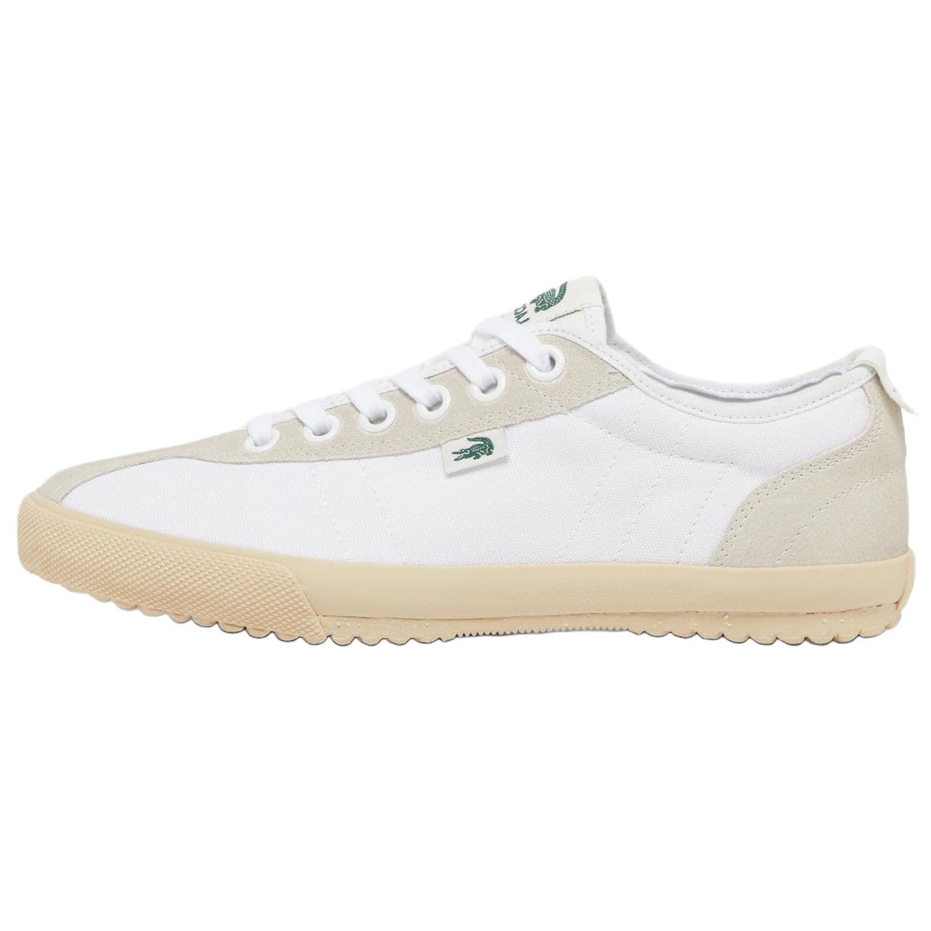LACOSTE BACKSLAM Fashion Simple Slip-Resistant Wear-Resistant Low-Top Canvas Shoes Men's White