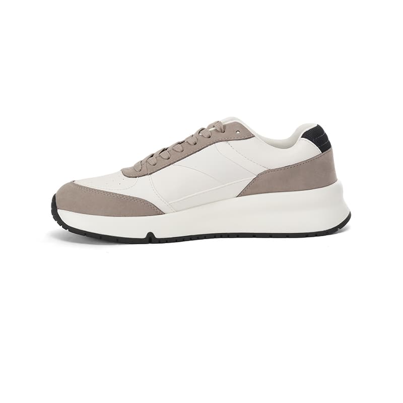 ARMANI EXCHANGE Color Block Lace-Up Thick Sole Low-Top Casual Shoes 5cm Men's Beige Grey Brown