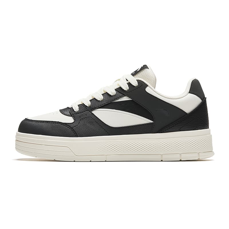 Anta Slip-Resistant Cushioned Wear-Resistant Lightweight Low-Top Skate Shoes Men's White/Black