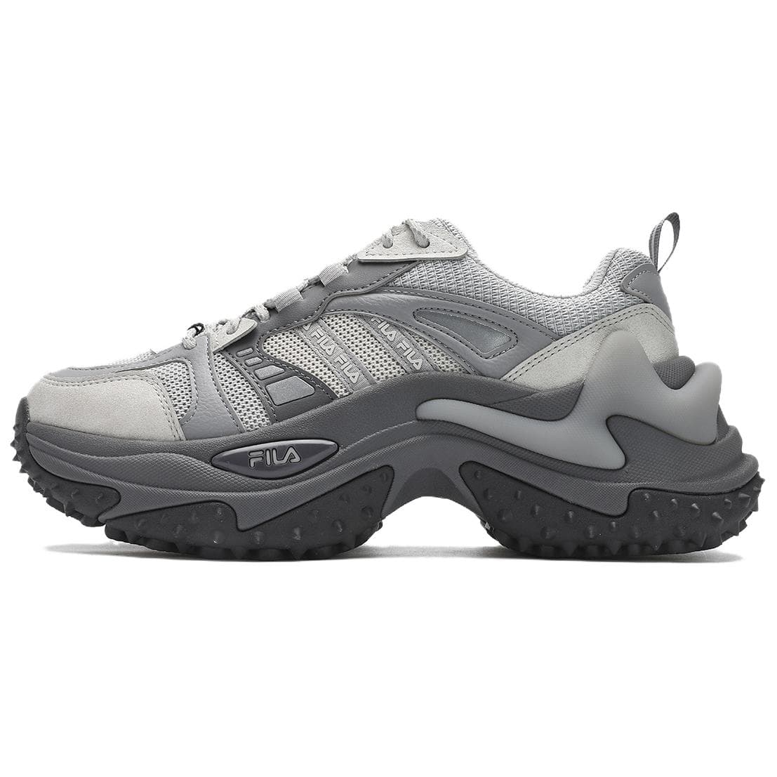 FILA Fish Spine 3rd Generation Chunky Sneakers Women's Low-Top Mist Gray/Antarctic Gray