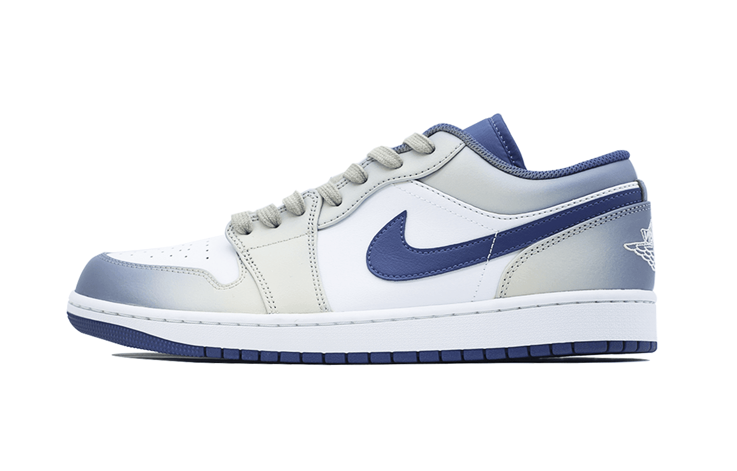 Jordan Air Jordan 1 Lemon Sea Cushioning Low-Top Vintage Basketball Shoes Men's Marine Blue