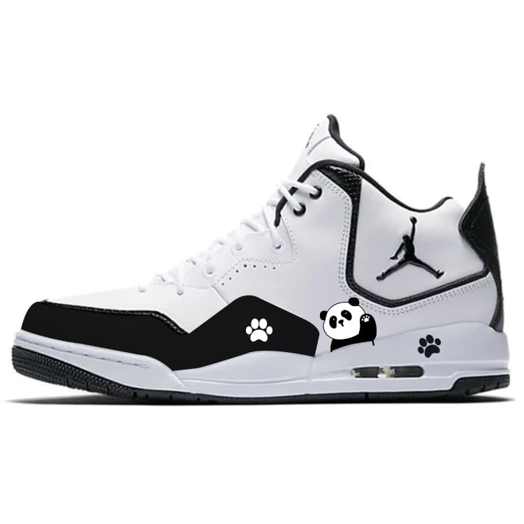 Jordan Courtside 23 Cushioning Wear-Resistant Mid-Top Vintage Basketball Shoes Men's White