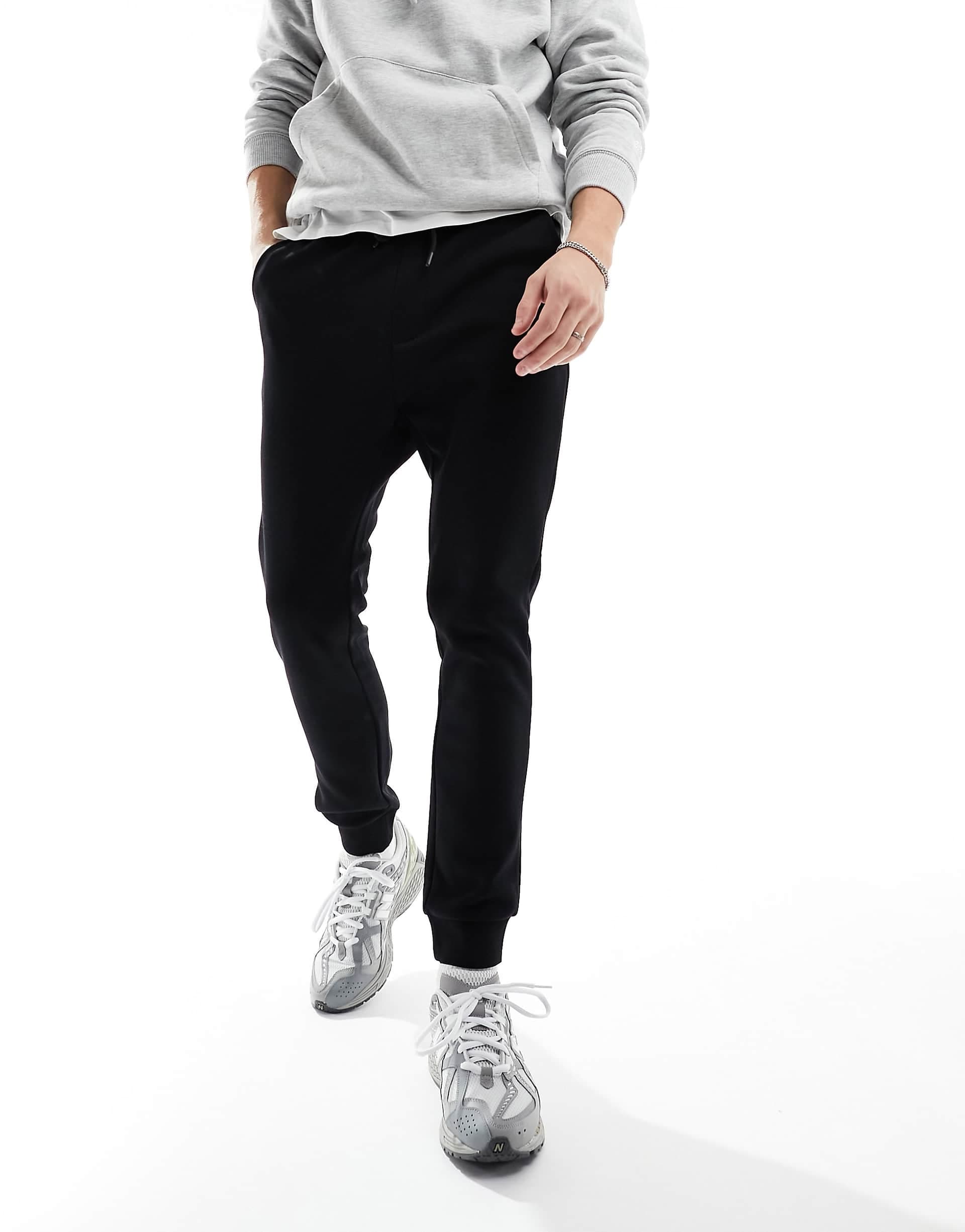 Jack & Jones slim fit sweatpants in black