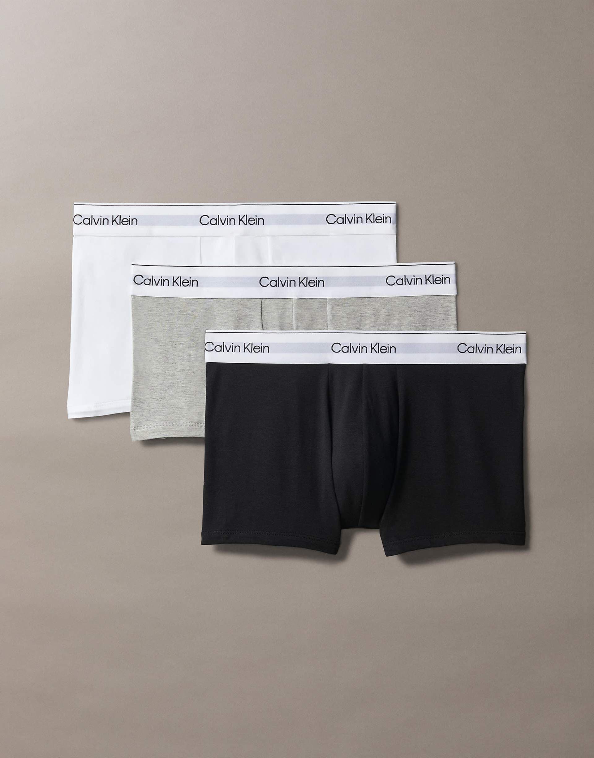 Calvin Klein Icon Cotton Stretch 3 pack low rise briefs in white gray black