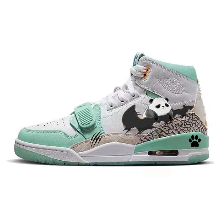 JORDAN Legacy 312 Vintage Basketball Shoes Men High-Top Green White