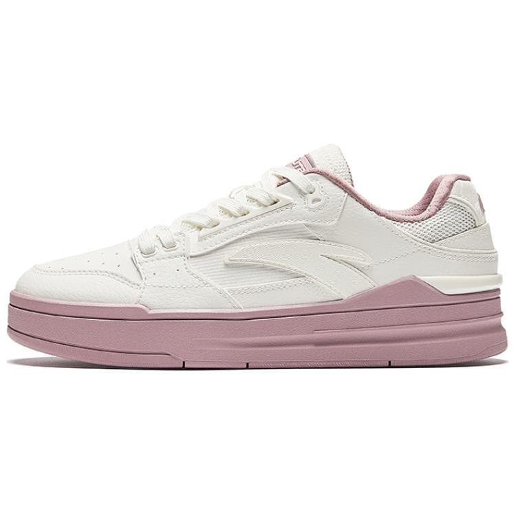 ANTA Street Play Series Skateboard Shoes Women's Low-Top Ivory White