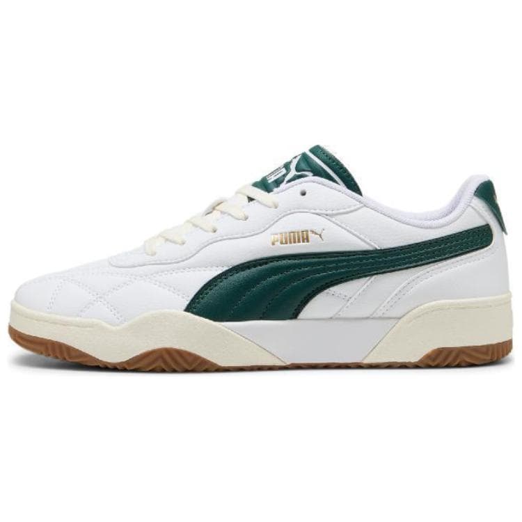 PUMA Casual Anti-Slip Wear-Resistant Low-Top Skateboard Shoes Unisex White Green