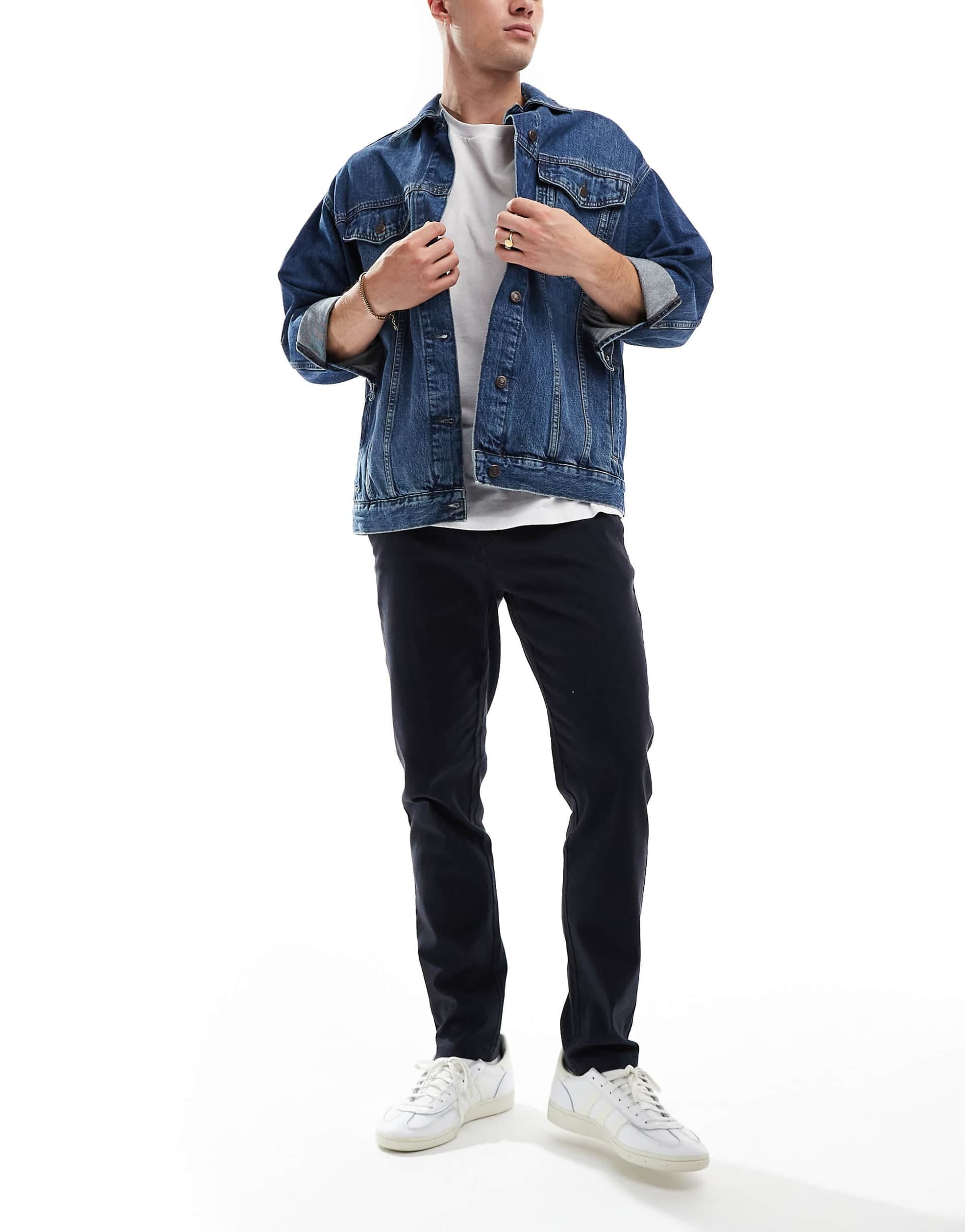 Only & Sons slim fit chinos in navy
