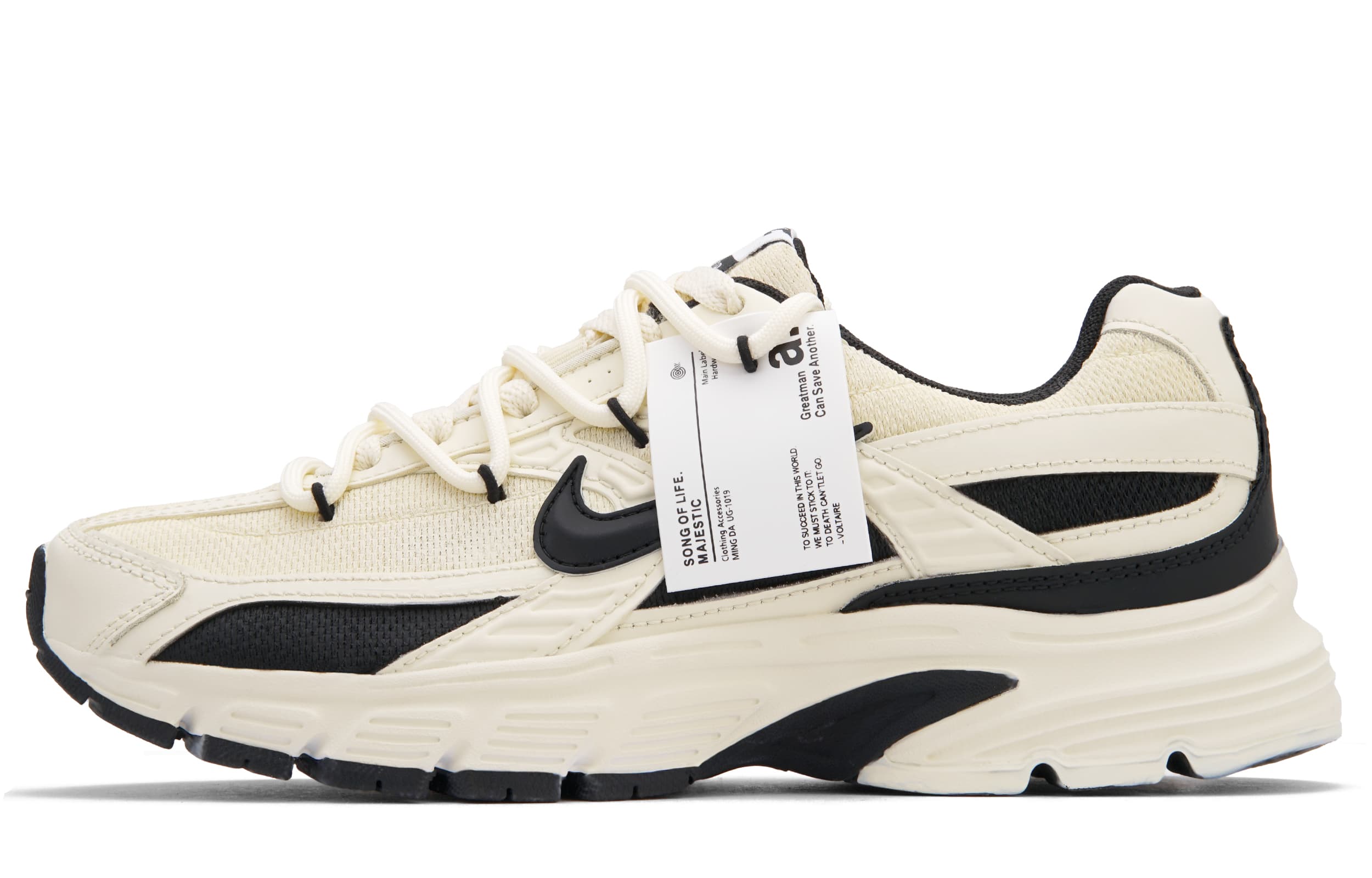 Custom Sneakers Nike Initiator Oatmeal Milkshake Deconstructed Lace Tech Y2K Outdoor Versatile Low-Top Running Shoes Men's Beige