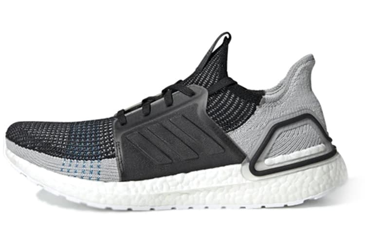 Adidas Ultra Boost 19 Core Black Grey Six Shock Cyan
