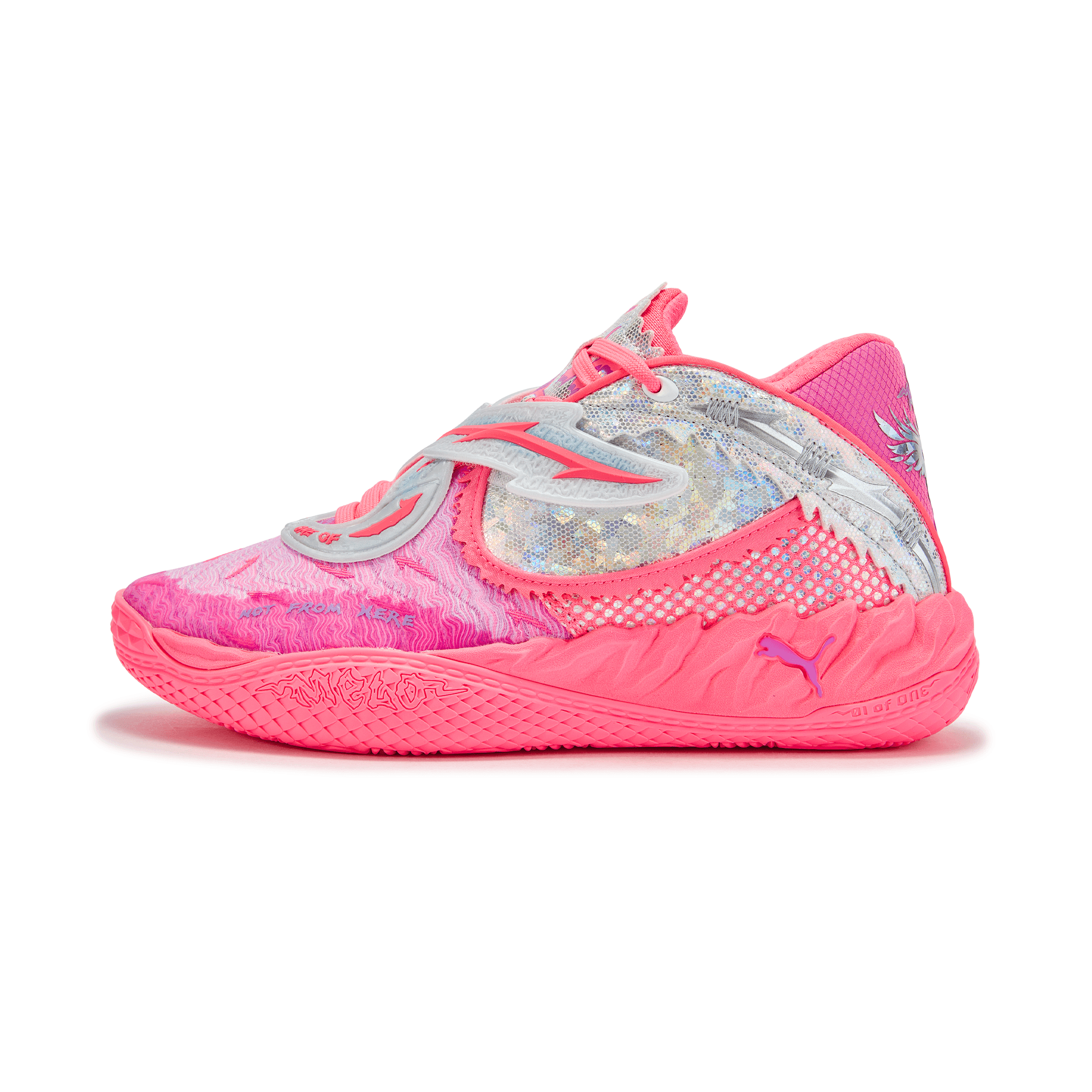 PUMA Unisex MB.05 Basketball Shoes Pink Silver