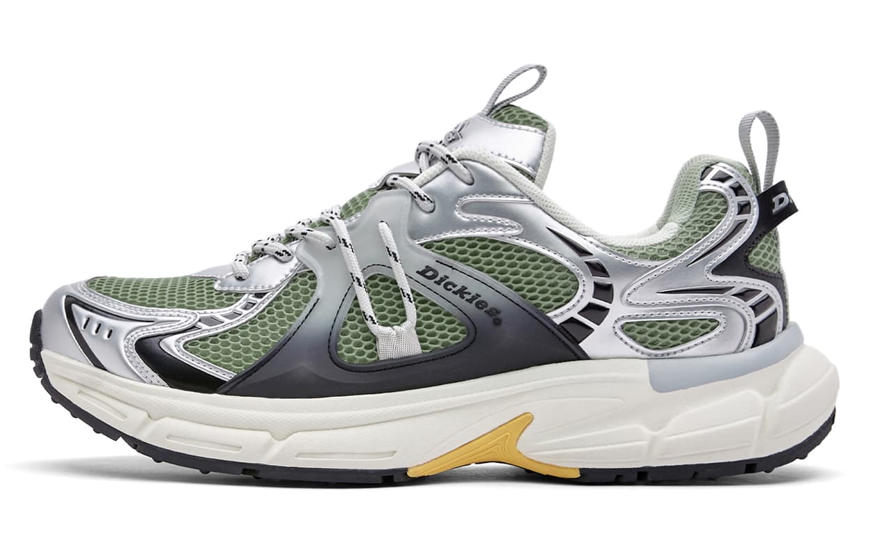 Dickies Retro Patchwork Casual Sports Low-Top Dad Shoes Men's Light Green Silver