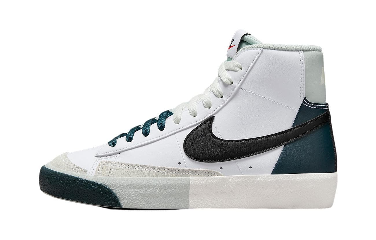 Nike Blazer '77 'Remix' Slip-Resistant Mid-Top Kids' Skateboarding Shoes White Green Black Kids'