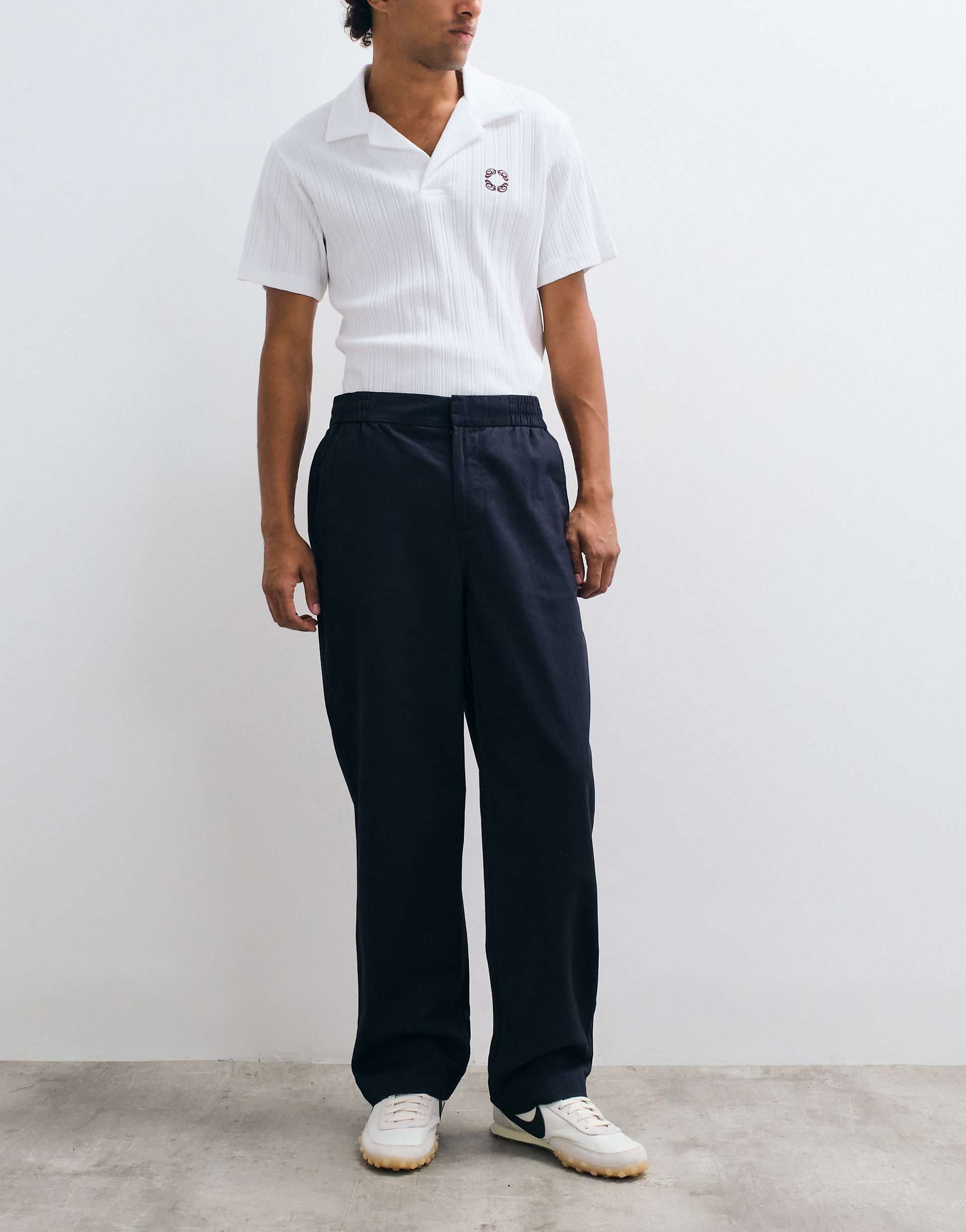ONLY & SONS Toby loose tapered fit cotton pants in navy