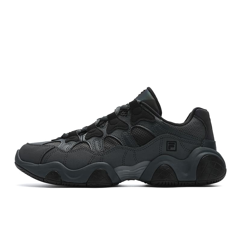 FILA JAGGER 2025 'Paw' Shoes Classic Comfortable Breathable Low-Top Running Shoes Men's Shadow Grey/Black