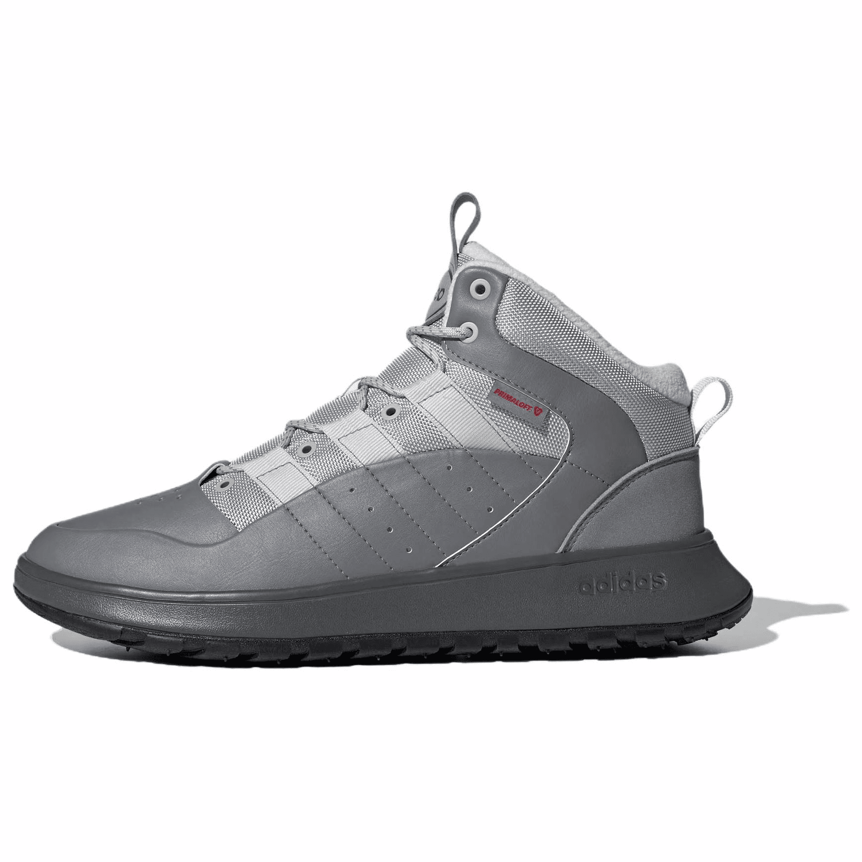 Adidas Slip-Resistant Warm Mid-Top Vintage Basketball Shoes Unisex Gray