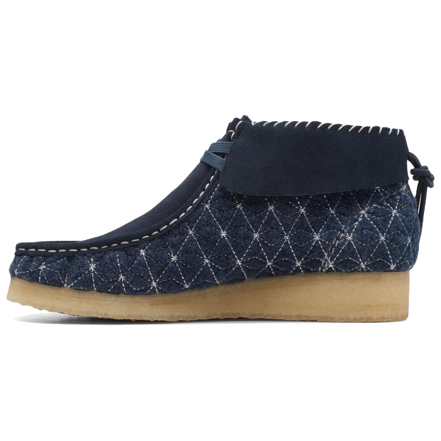 Clarks Women's Navy Blue Chunky Sole Lace-Up Ankle Boots