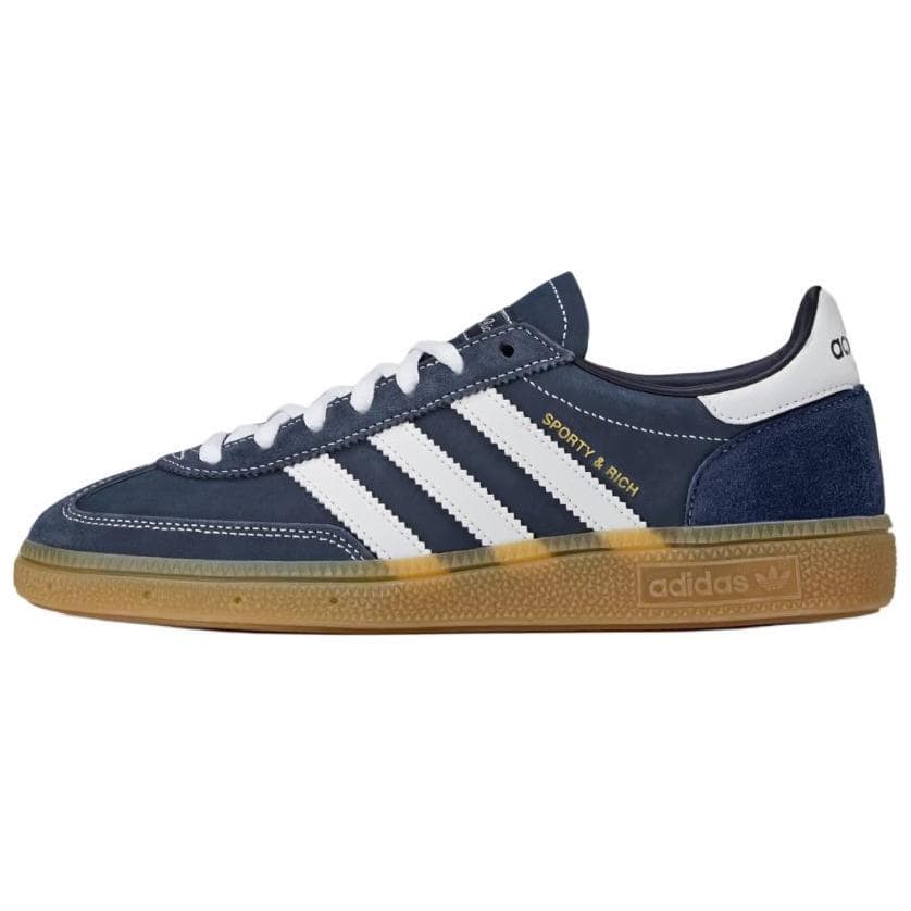 SPORTY & RICH x Adidas Originals HANDBALL SPEZIAL Abrasion Resistant Low top Skateboard Shoes Unisex Blue