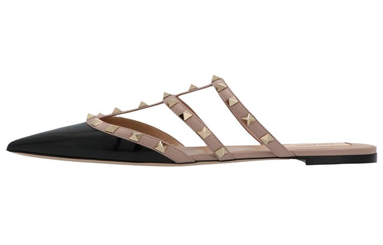 Valentino Garavani Rockstud Patent Leather Mules