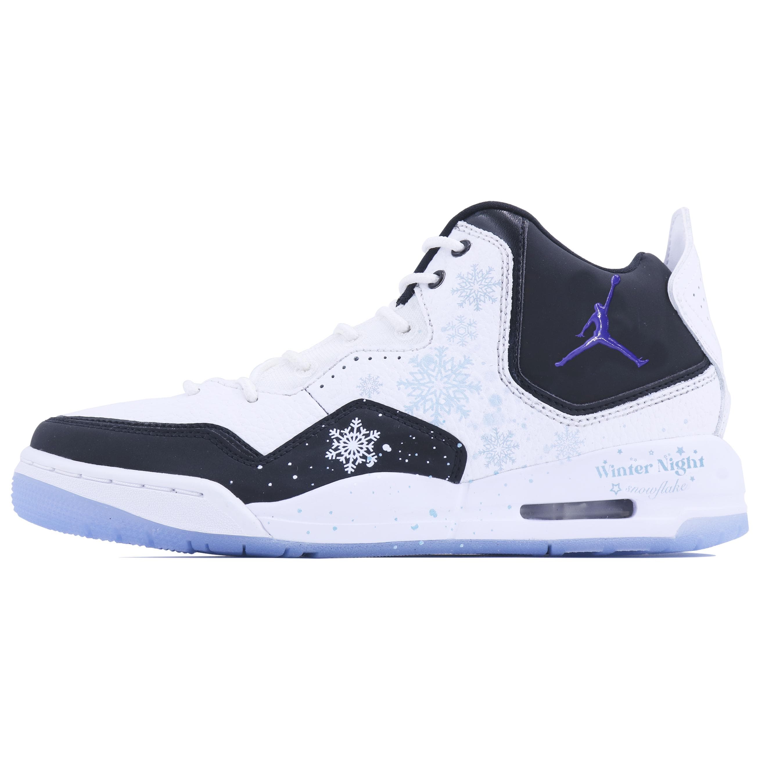 Jordan Courtside 23 Snowflake SDS Slip-Resistant Mid-Top Vintage Basketball Shoes Unisex White