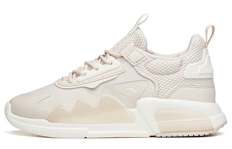 ANTA Casual Shoes Women's Low Top Ivory White/Mud Gray