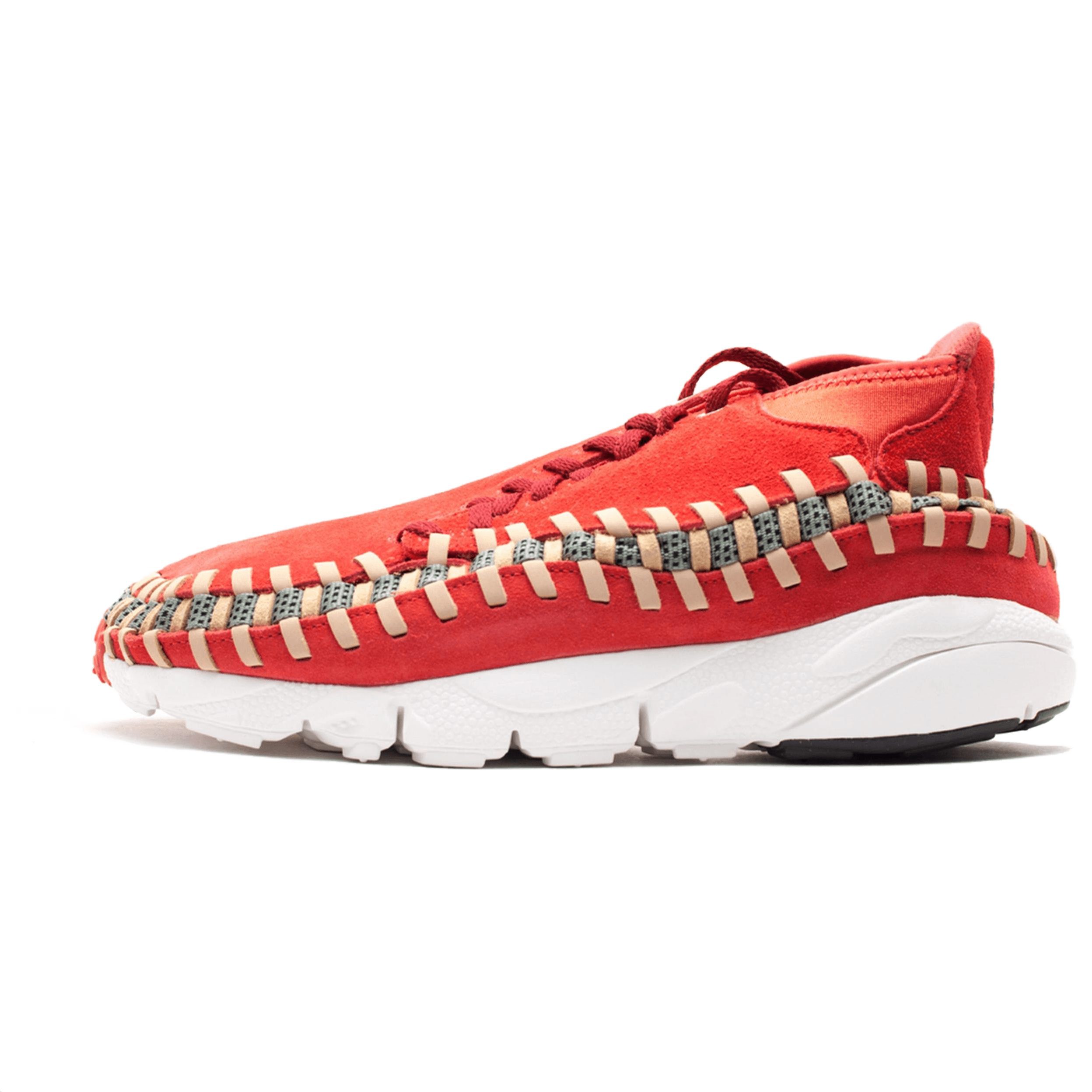Nike Footscape Woven Chuka Knit Fashion Comfort Slip-Resistant Wear-Resistant Low-Top Casual Running Shoes Unisex Red