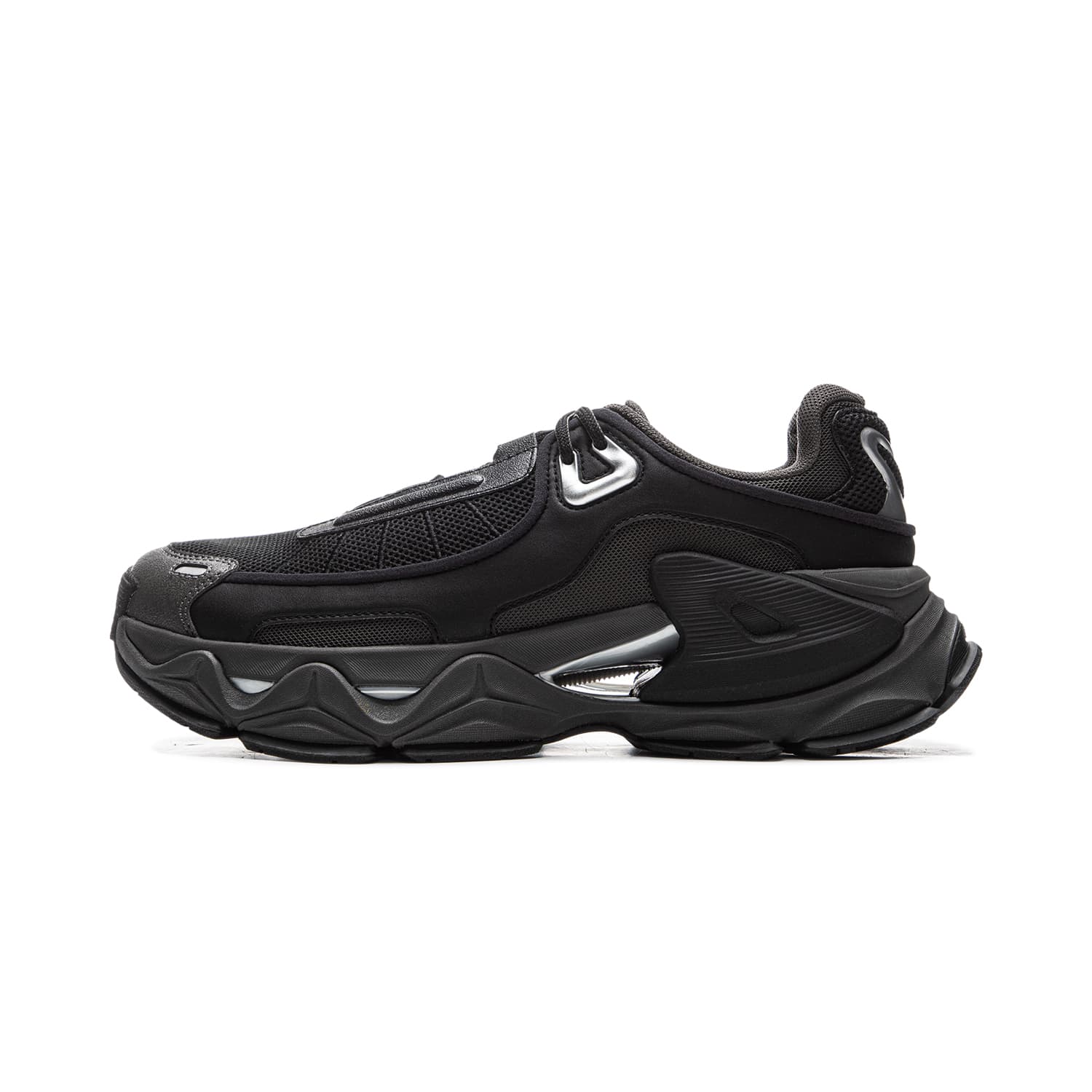 Li-Ning China 'Yueling' Comfort Trendy Slip-Resistant Wear-Resistant Low-Top Casual Shoes Men's Black Gray