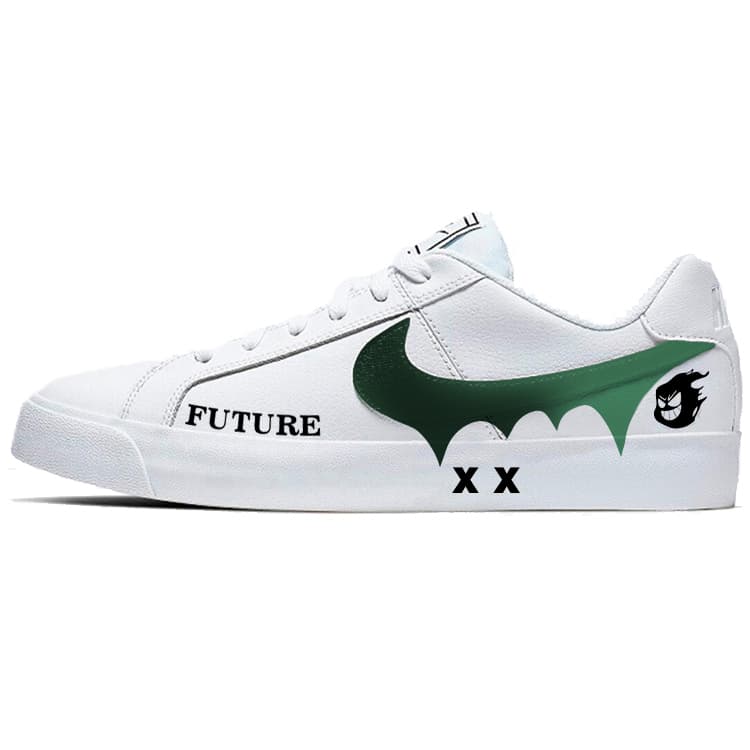 Nike Court Royale Skateboard Shoes Unisex Low-Top White Green
