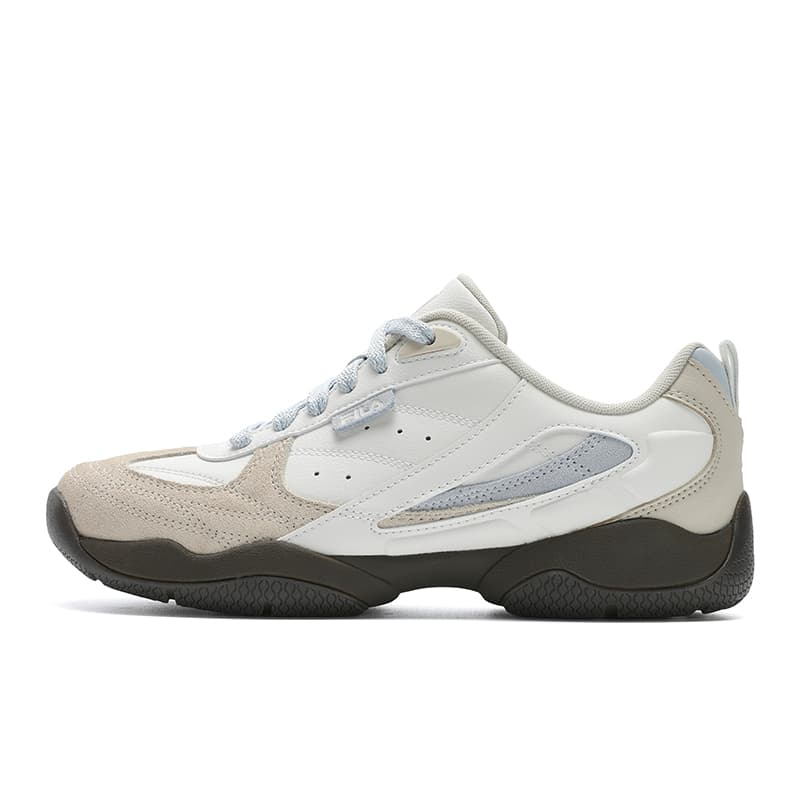 FILA FOUNTAIN Retro Personality Trendy Fashion Sports Daily Commute Comfortable Versatile Breathable Low-Top Casual Shoes Women's Coconut Milk White